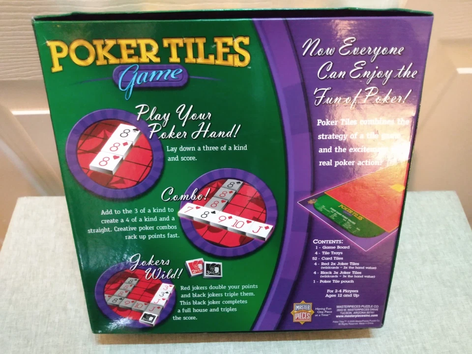 MasterPieces 2005 Poker Tiles Board Game - 100% Fully Complete - See Pics - Image 3 of 4