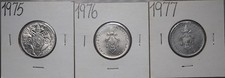 1975 (Noah s Ark), 1976, & 1977  Vatican City 10 Lire BU Coins (3) KM# 119 &127