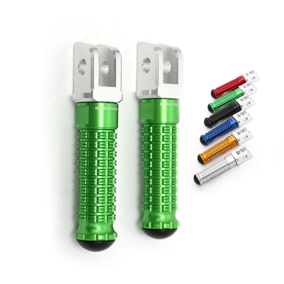 Pedal estriberas delanteras verde MPRO Rider para Kawasaki Z750 / S / R 04-13 12 11 10 Foto 3 de 4