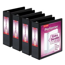 Performer 3-Ring Binders 3" Non-Locking Slant-D Rings 725-Sheet Capacity Clea