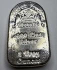 Monarch Precious Metals Hand Poured Tombstone 2 Oz .999 Fine Silver Bar T22