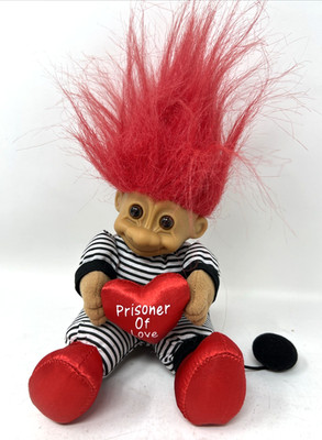 PRISONER OF LOVE - 6  Soft Body Russ TROLL Doll Original Tags Red Hair VINTAGE
