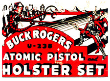 Space Gun Atomic Pistol Holster Set Toy Label Fridge Magnet 1YR Warranty