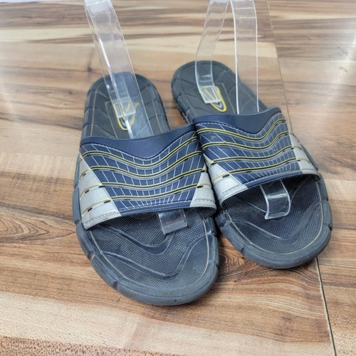 Mens Sandals Size 9/10 Classic Slides Blue Black Waterproof Slideon eBay