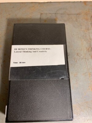 De Bono's Thinking Courses - VHS tape - Lateral Thinking And Creativity