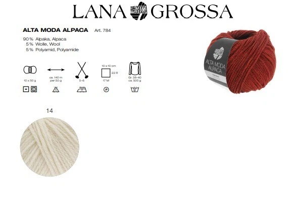Lana Grossa Alta Moda Alpaca, verschiedene Farben zur Auswahl - Bild 4 von 4