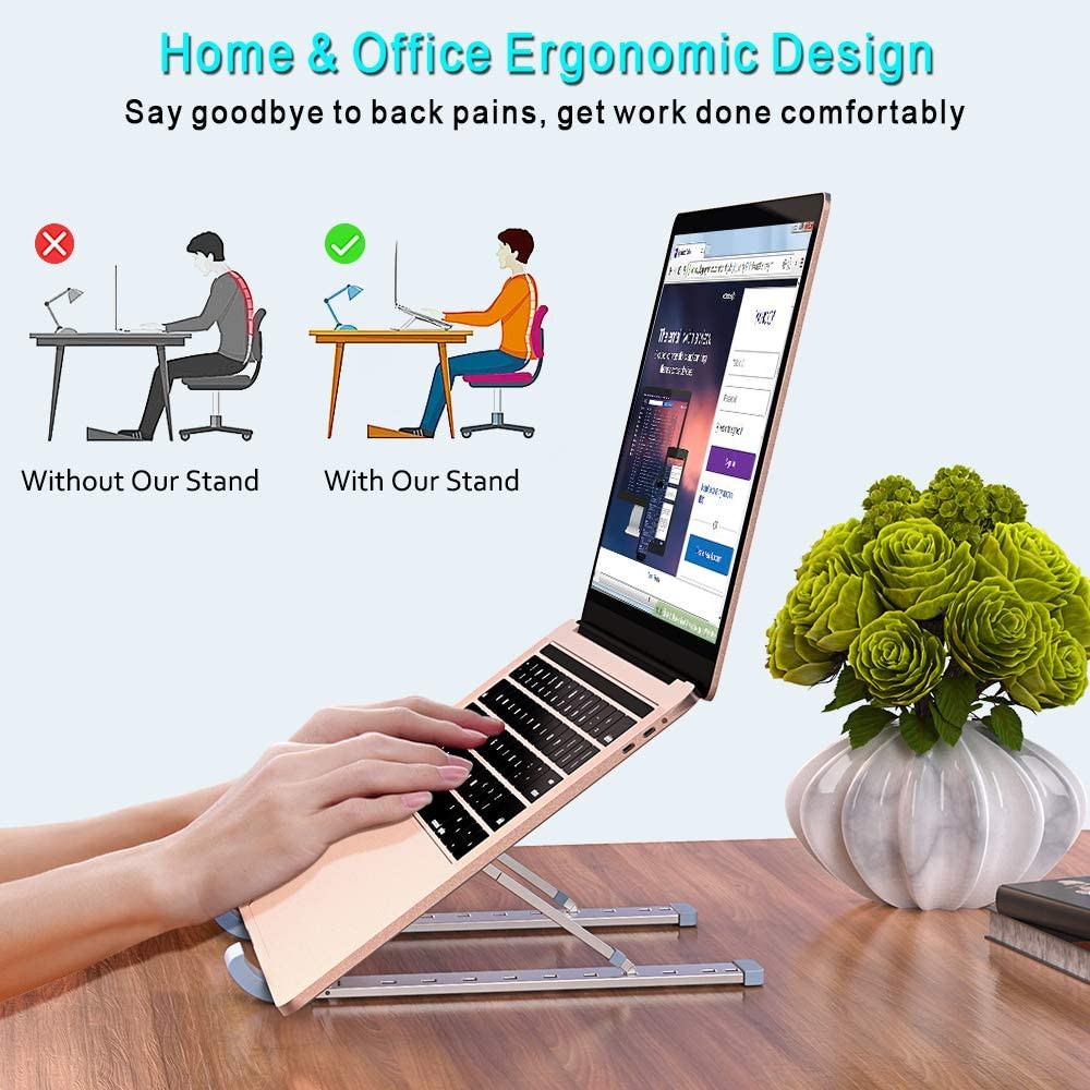 Support ordinateur portable Babacom pour soulager le mal de dos et refroidir les Macbooks