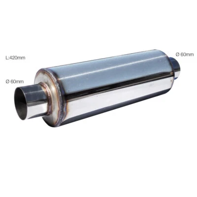 Marmitta Silenziatore Universale Uscita Rotonda 60mm Simoni Racing