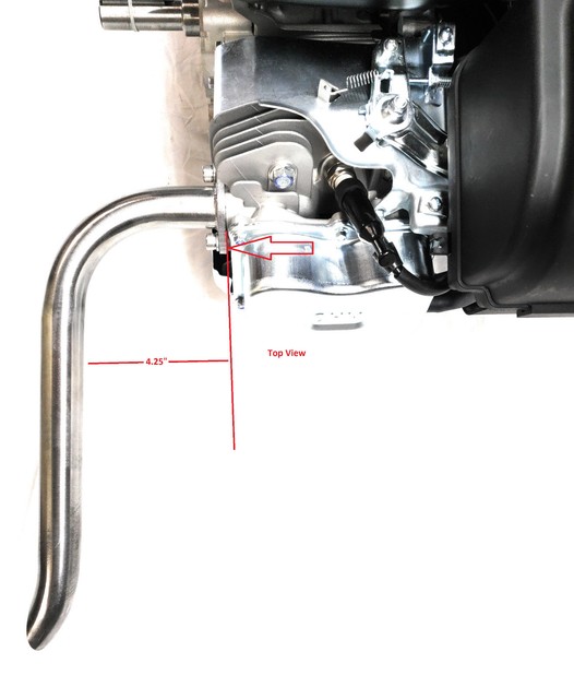 Header Exhaust Pipe for mini bikes, Predator 301 & 420cc, GX Honda 240