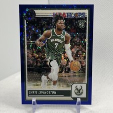 2023-24 NBA Hoops Premium Stock Chris Livingston BLUE DISCO NO HUDDLE /99 RC #99