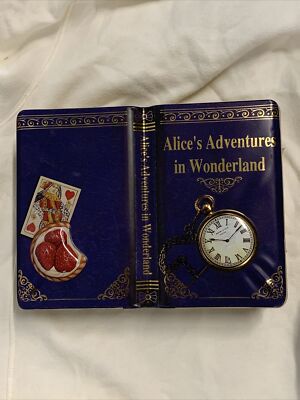 RARE Alice's Adventures In Wonderland Book Tin The Silver Crane