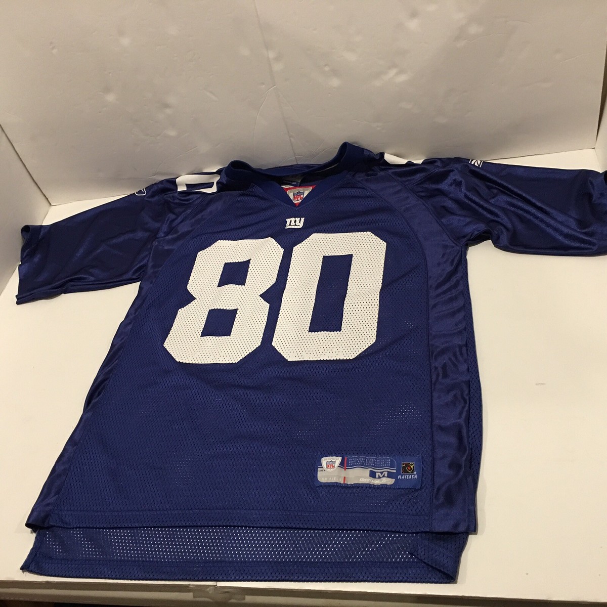 Reebok Nfl Equipment Men Jersey Shackey # 80 Navy Blue Size Medium