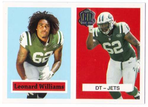 2015 Topps Football 60th Anniversary Insert #T60-LW Leonard Williams NY Jets - Picture 1 of 1