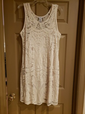 cream lace party dress Modelyn Elegant Lace Collar Women's Dress Party Formal Cream Summer