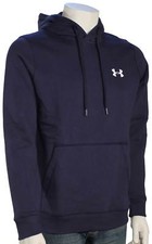 Under Armour Rival Fitted Pullover Hoody - Midnight Navy / White - New