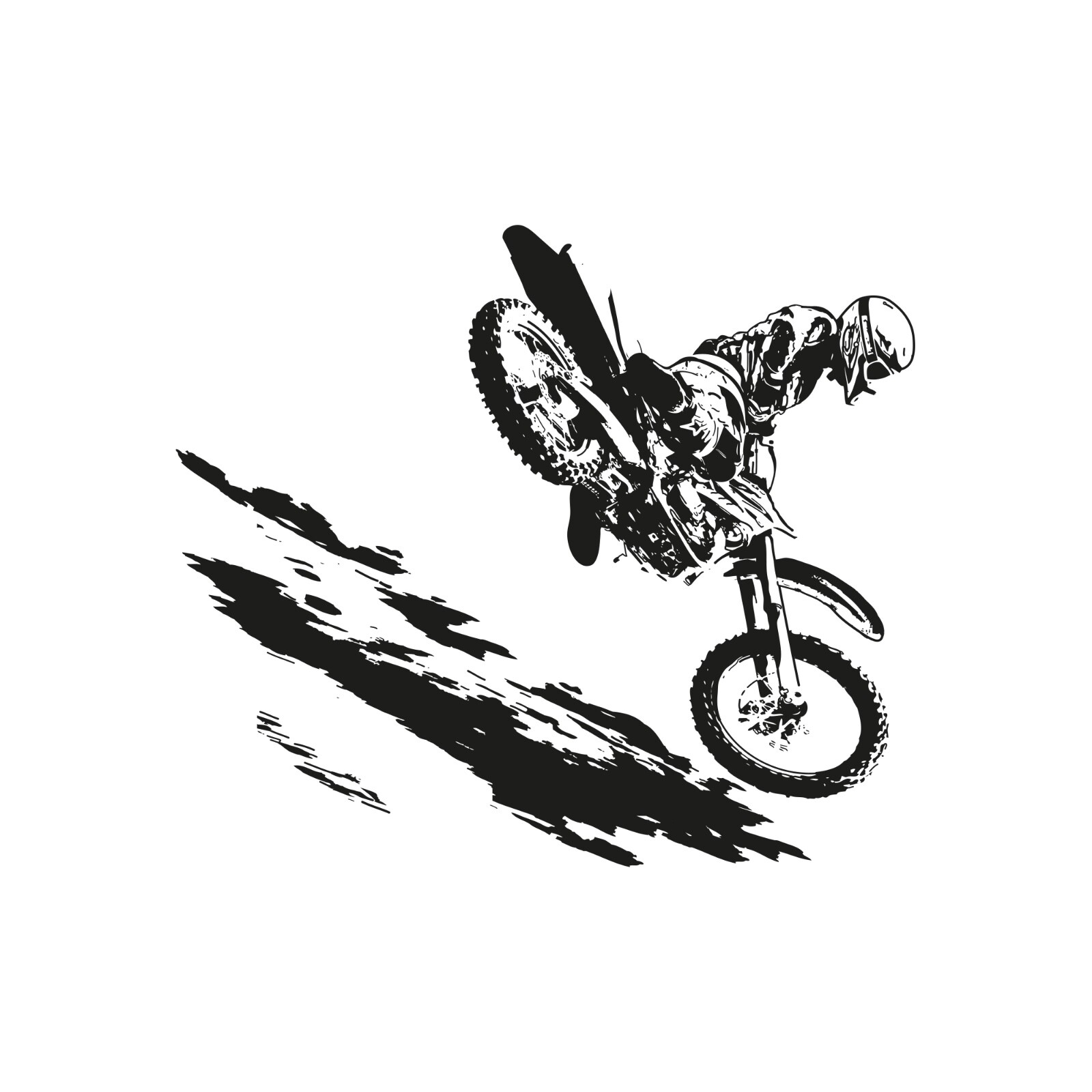 Motocross Dirt Bike Jump Wall Decal. Extreme Sports. Garage 