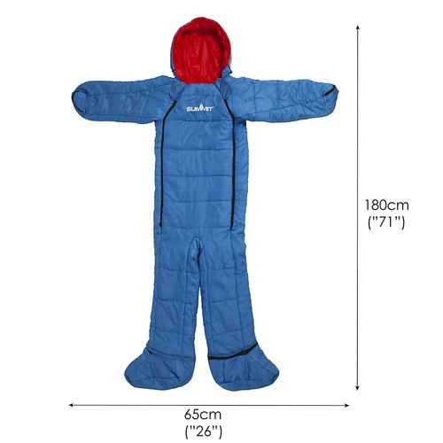 Adult Warm 1 Full Sleeping Bag Body Suit Blue Large Summit BUY 1 GET 1 FREE !! - Picture 3 of 3