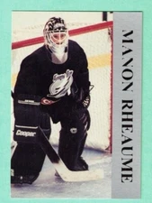 (1) MANON RHEAUME TAMPA BAY GOALIE PROMOTIONAL GREY BORDER NM CARD  (K5398)