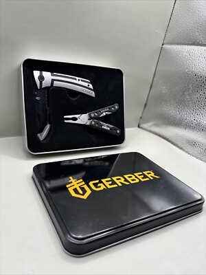 Gerber Traverse Serrated Edge Knife & Clutch Mini Multi Tool Combo Novelty Gift