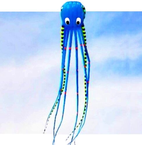 APZ Sky Visitor 3D 26ft Ultra Large & Fun Octopus Foil Kite with Handle & Lin... - Afbeelding 1 van 7