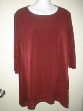 #72 Zenana Outfitters Short Dress for Leggings  Shirt Tunic Top M Maroon
