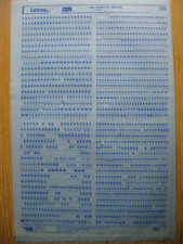1 x Letraset Upp/Low/Num HELVETICA MEDIUM (blau) 14pt 3,9mm Bogen 729 (bb)