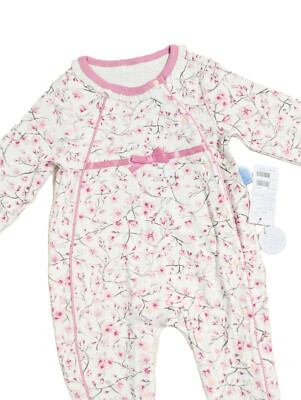 Gr.66 *Neu Mädchen Baby Pyjama Overall Schlafanzug, Blumen, Baumwolle