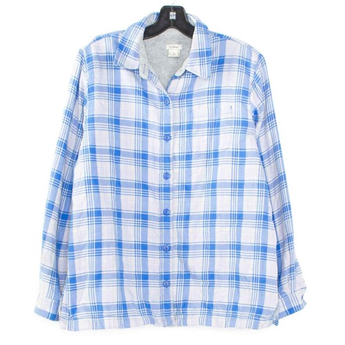LL Bean Womens Shirt Jacket Fleece 