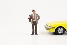 Figurine Mr. Bean Avec Teddy Tiershow Film Cartrix Figurines Résine 9,5 Cm