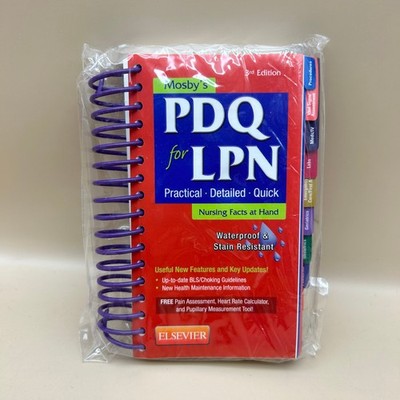 Mosby's PDQ for LPN 3rd Edition Nursing Facts Handbook Elsevier Reference