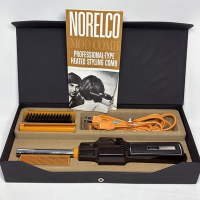 NORELCO MOD Comb Professional-Type Heated Styling Tested Complete 1972 JAPAN