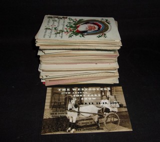 1 Lb Stack of Vintage & Antique Postcards Mostly Holiday Christmas Valentine TG