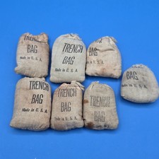 Vintage Barclay Manoil Soldier Diorama Trench Sandbags. lot of 7