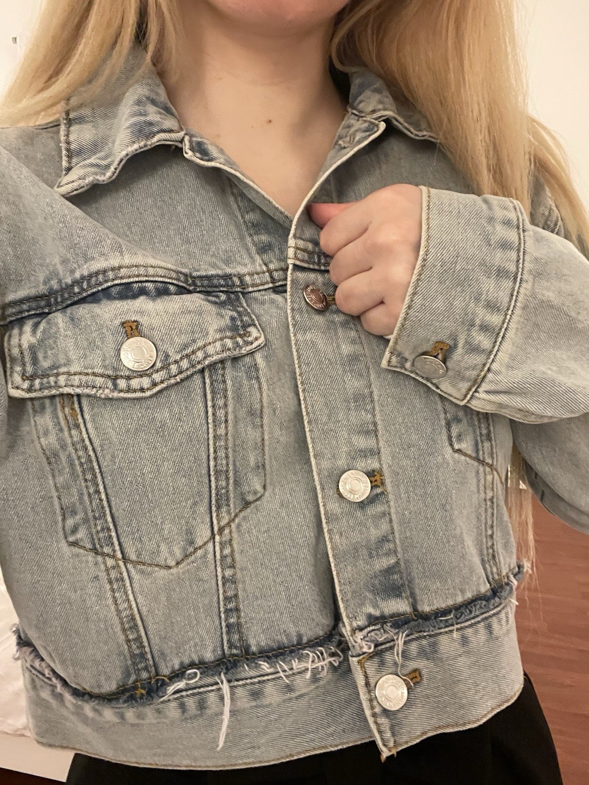 Women’s Denim Cropped Jacket Size S