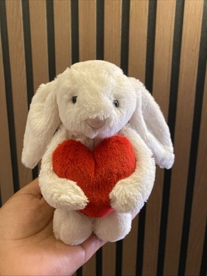 Jellycat BASHFUL RED LOVE HEART BUNNY LITTLE PLush Holiday Gift