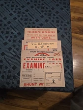 GWR Labels Job Lot – Telegraph Apparatus, Explosives, Examine Load, Wagon Labels