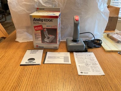 Vtg Suncom Analog Plus High Energy Joystick for IBM PC & Apple II Series 
