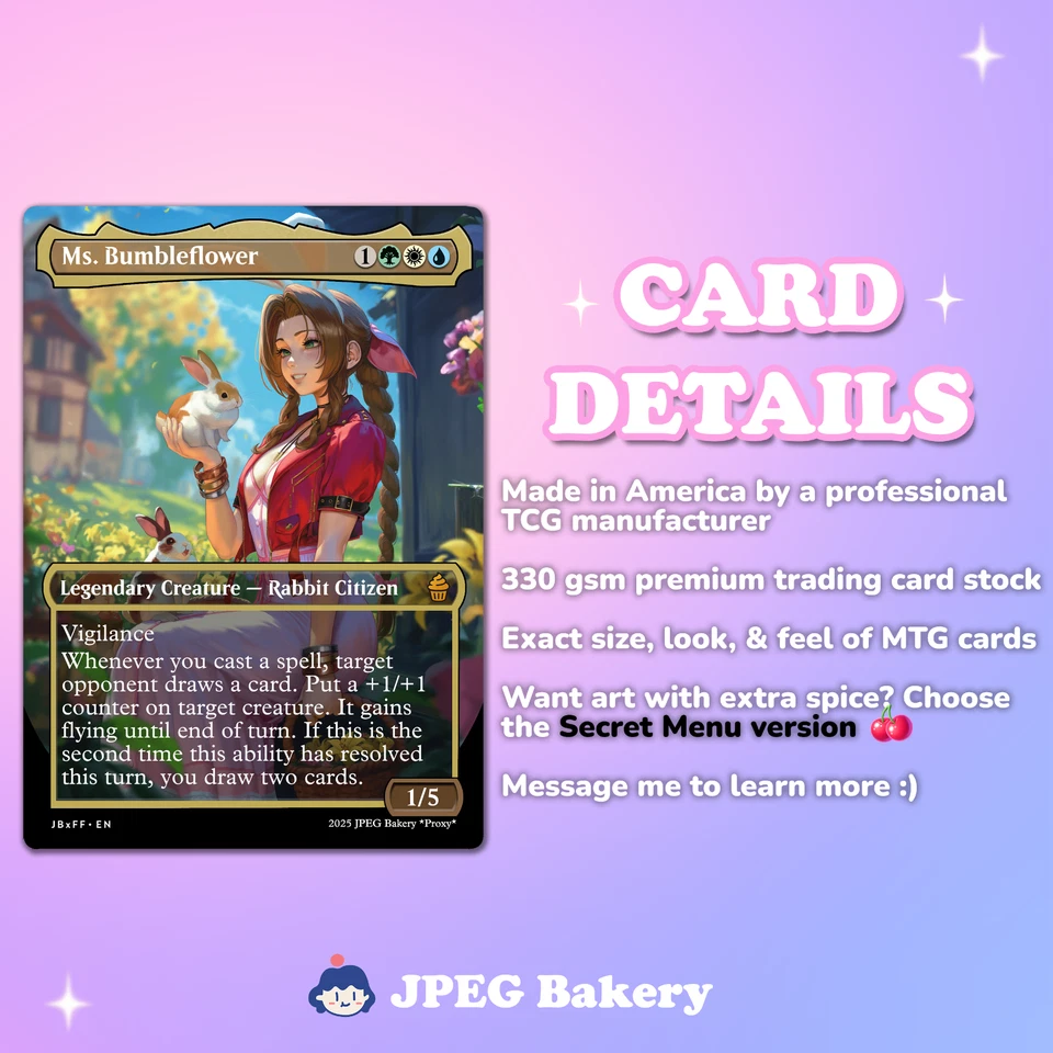 ¡Paquete Magical Girls Commander! 88 tarjetas | Tarjetas de arte premium Magic The Gathering Foto 4 de 4