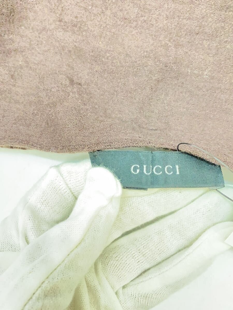 Authentic Gucci Wool Scarf Brown Solid Color Wome… - image 18