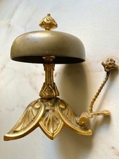 SONNETTE ANCIENNE XIXe DE TABLE, D'HÔTEL, DE COMPTOIR  - DESK BELL BRONZE LAITON