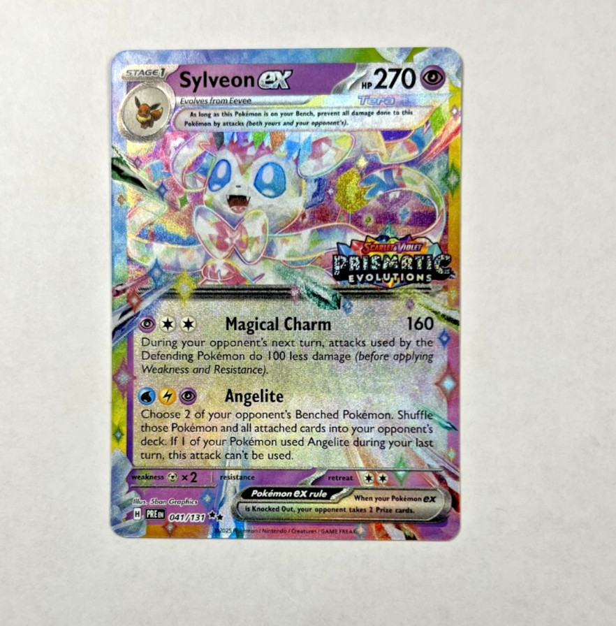 Sylveon ex 041/131 Prismatic Evolutions Stamp #41 NM Pokémon TCG