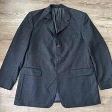 Hugo Boss Da Vinci Wool Blazer Mens 46 Regular Blue Three Button