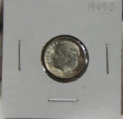 1949 S US Roosevelt Silver Dime 10c Nice Unc