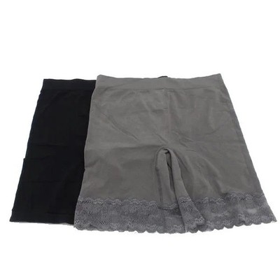 Breezies 2-pack Set Seamless Smoothing Mid-Thigh Short Black/Dark Gray
