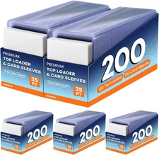 1000 Card Sleeves Top Loaders for Cards, 3" X 4" Hard Plastic Toploaders, Baseba