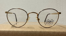 VTG Luxottica Italy Eyeglasses Frames Gold Tortoise Leopard Girls Teen 44-20-120