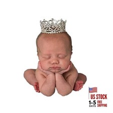 Infant Baby Girl Boy Crown Photo Shoots Headband for Newborn Crystal Crown 5