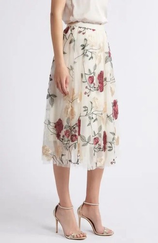 NIKKI LUND Virginia Floral Midi Skirt