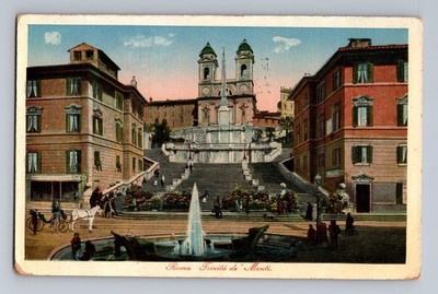 Trinita De Monti Roma Italy Postcard Cartolina Artistica Annessi 5406