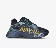 Naked Wolfe graffit Titan Logo Sneaker Black Men?s Size UK 9 EU 43 RRP �210 DS6